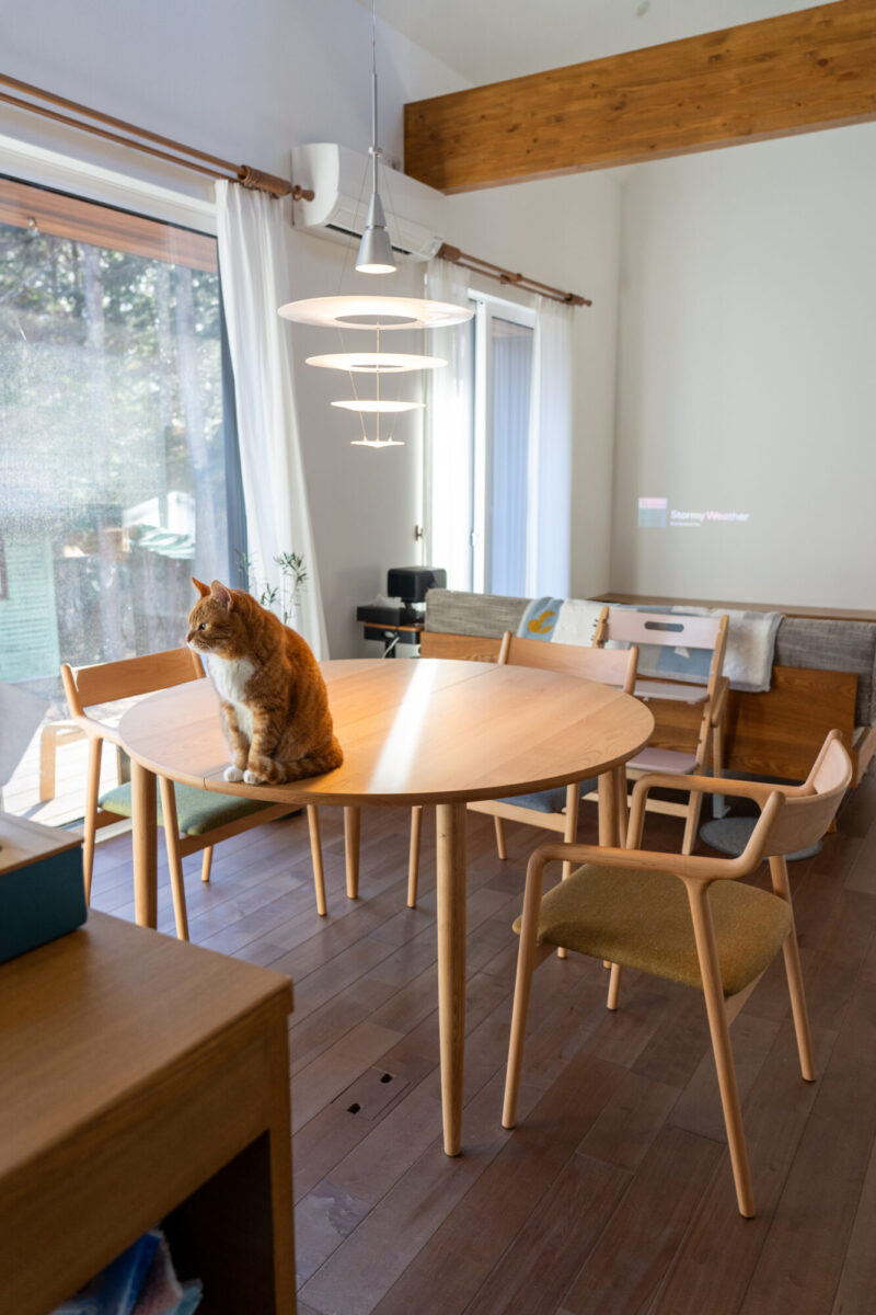 カンディハウス マム エクステンションテーブル φ120 北海道サクラ材 円形ダイニング